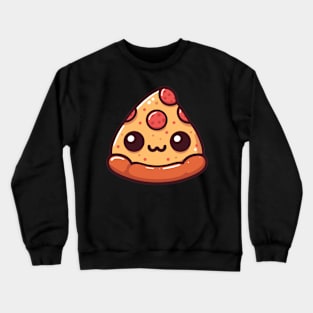 Kawaii Pepperoni Pizza Slice | Cute Kawaii Food Art for Pizza Lovers | Pizza Party Crewneck Sweatshirt